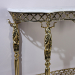 Консоль бронзовая с мраморной столешницей Bronze Console варинант исполнения - 2 | Loft Concept в Челябинске