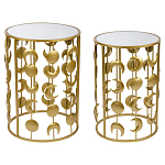 Набор из двух столов из металла Brass Symphony Moon варинант исполнения - 1 | Loft Concept в Челябинске