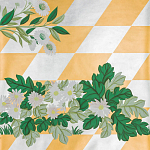 Обои ручная роспись Tiled Meadow Original colourway on Egyptian Gold gilded paper варинант исполнения - 1 | Loft Concept в Челябинске