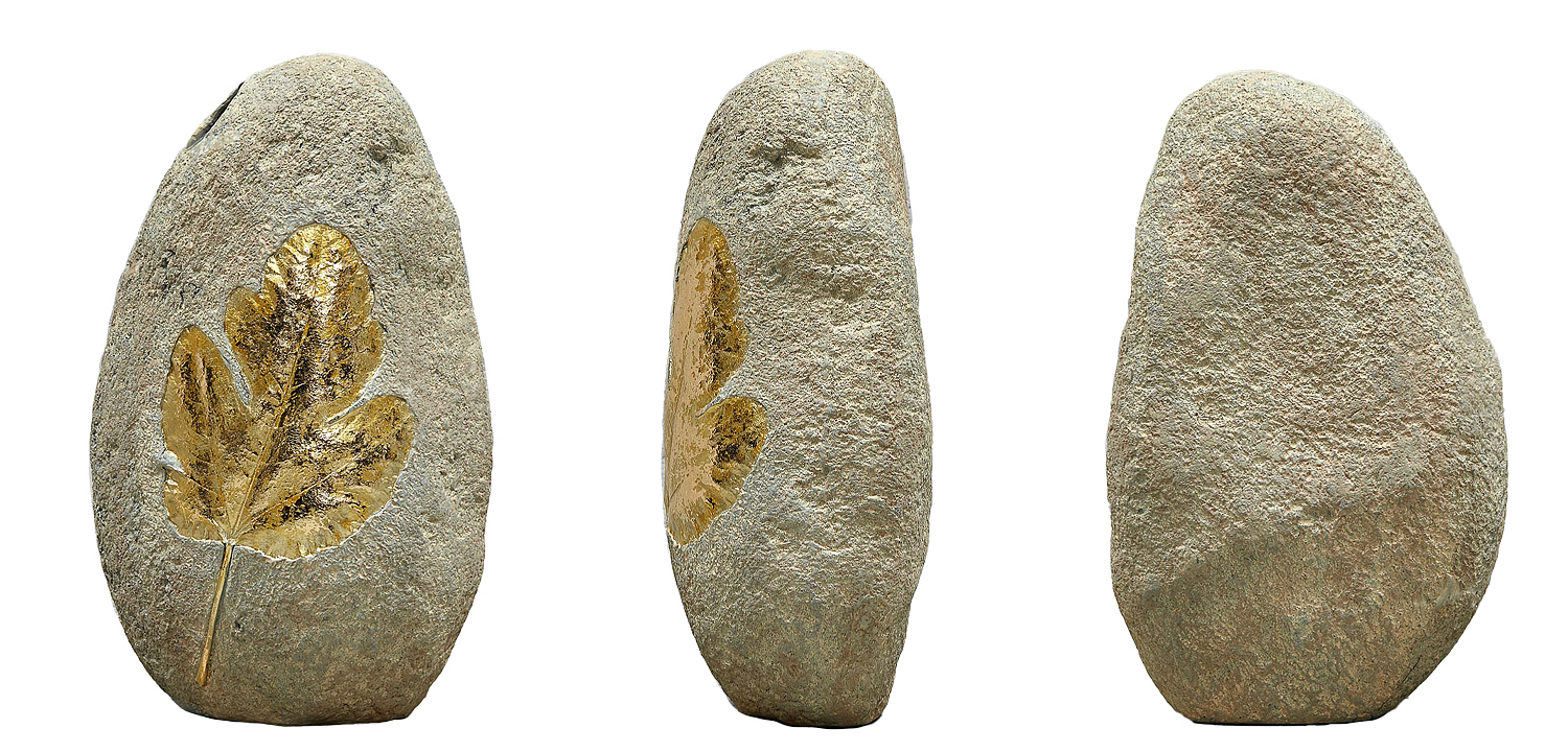 Ваза Golden Stone Leaf Vase имитация камня Ваза Golden Stone Leaf Vase имитация камня - Loft-Concept в Челябинске