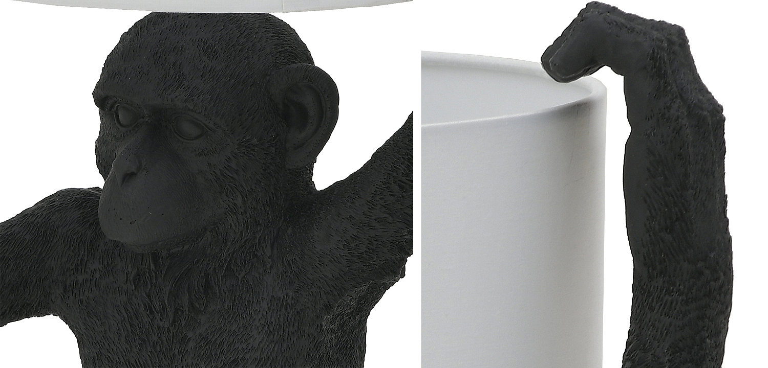 Настольная лампа Black Monkey Holding Lampshade Настольная лампа Black Monkey Holding Lampshade - Loft-Concept в Челябинске