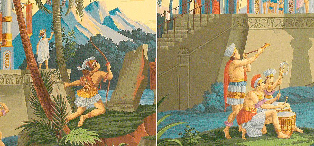 Обои ручная роспись The Incas Dufour on scenic paper Обои ручная роспись The Incas Dufour on scenic paper - Loft-Concept в Челябинске