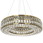 Круглая люстра с хрустальным декором Langlais Crystal Brass Chandelier варинант исполнения - 1 | Loft Concept в Челябинске