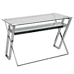 Стол письменный с прозрачной столешницей Corporate Identity варинант исполнения - 1 | Loft Concept в Челябинске