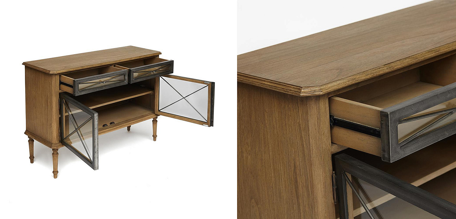 Комод в стиле Прованс со стеклянными дверцами Provence Jacob Chest of Drawers small Комод в стиле Прованс со стеклянными дверцами Provence Jacob Chest of Drawers small - Loft-Concept в Челябинске