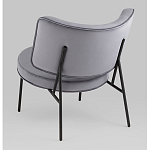 Мини-кресло District Lounge велюр серый варинант исполнения - 3 | Loft Concept в Челябинске