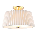 Потолочный светильник с белым плиссированным абажуром Ganglion варинант исполнения - 1 | Loft Concept в Челябинске