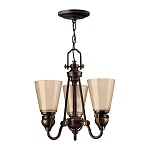 Люстра бронзового цвета с конусными плафонами из бежевого стекла Hinkley варинант исполнения - 6 | Loft Concept в Челябинске