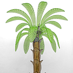 Торшер Glass Decorated Palm Floor Lamp Green Листья Пальмы  варинант исполнения - 1 | Loft Concept в Челябинске