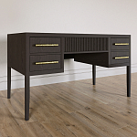 Большой Рабочий стол Primo с 5 выдвижными ящиками Темный орех варинант исполнения - 2 | Loft Concept в Челябинске