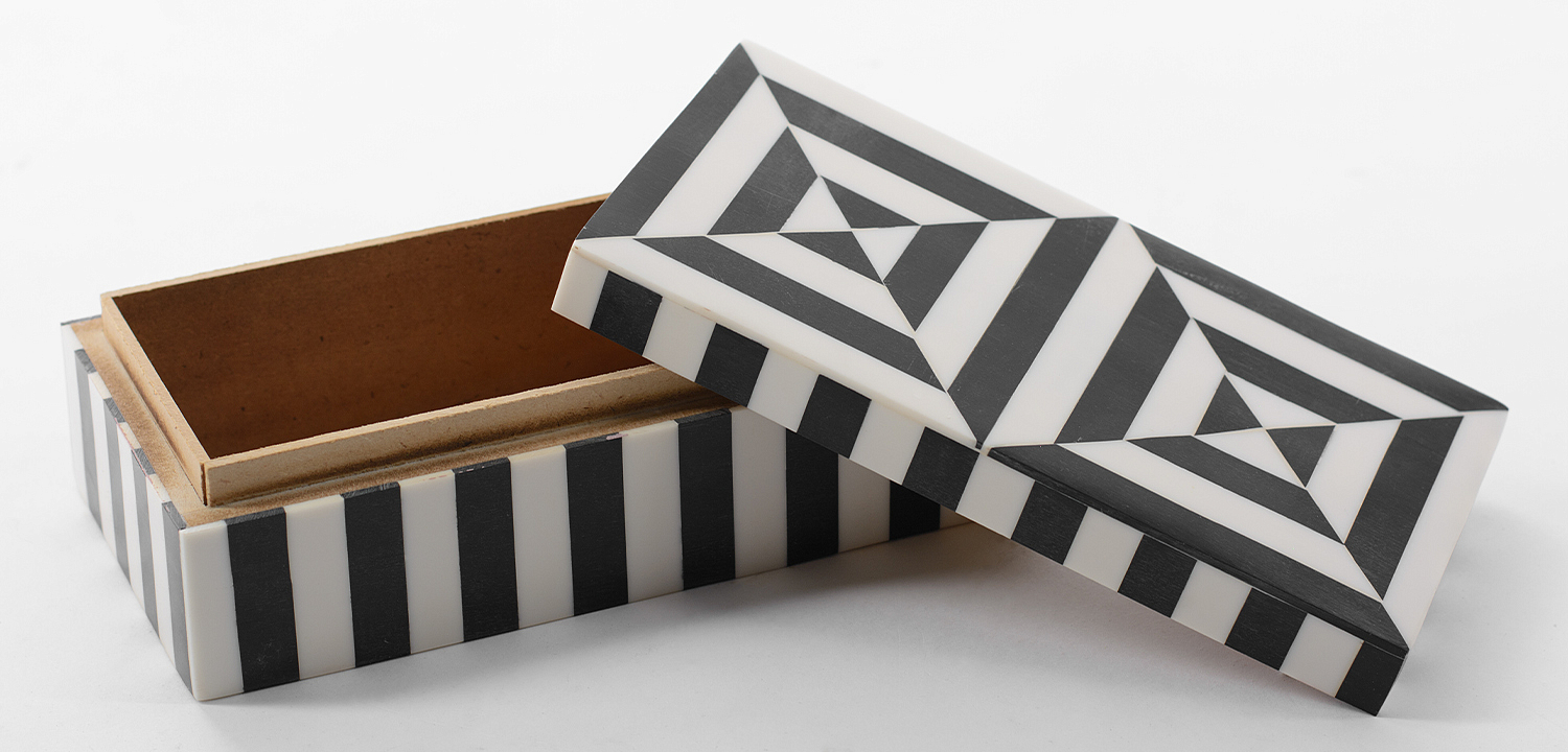 Шкатулка Squares Bone Inlay Box Шкатулка Squares Bone Inlay Box - Loft-Concept в Челябинске