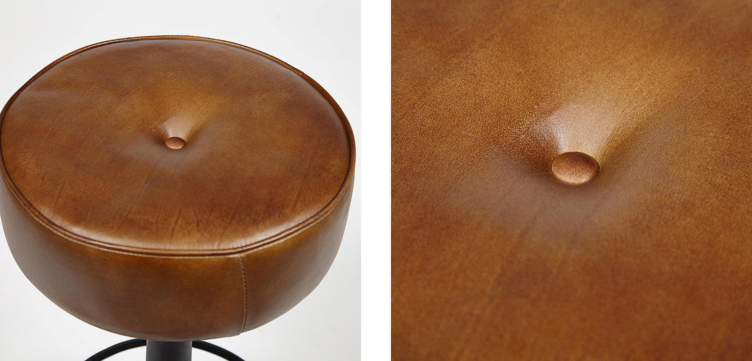 Барный стул Industrial leather bar stool Барный стул Industrial leather bar stool - Loft-Concept в Челябинске