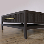 Кофейный стол Primo с двумя ящиками Темный орех варинант исполнения - 4 | Loft Concept в Челябинске