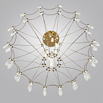 Люстра подвесная из металла с прозрачными подвесками из хрусталя Quasar 93 варинант исполнения - 5 | Loft Concept в Челябинске