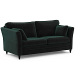 Диван с обивкой из велюра зеленый Gibbs Dark Green Sofa варинант исполнения - 2 | Loft Concept в Челябинске