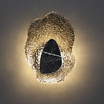 Бра с волнообразным стеклянным плафоном и вставкой из мрамора Liquid Stone варинант исполнения - 14 | Loft Concept в Челябинске