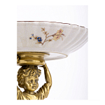 Чаша с цветочным орнаментом на ножке в виде бронзового ангела Eden Garden варинант исполнения - 3 | Loft Concept в Челябинске