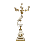 Подсвечник белый Попугай из фарфора с бронзовыми элементами Eden Garden варинант исполнения - 3 | Loft Concept в Челябинске