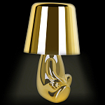 Настольная лампа фигурная золотого цвета с гладким абажуром Высота 16 см Sophia варинант исполнения - 7 | Loft Concept в Челябинске