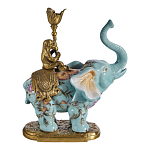Подсвечник в виде слона из фарфора с бронзовыми элементами Elephant in the Garden of Eden варинант исполнения - 4 | Loft Concept в Челябинске