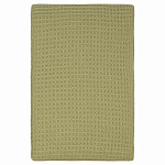 Плед из шерсти зеленого цвета с бахромой Waffle Comfort варинант исполнения - 1 | Loft Concept в Челябинске