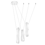 Подвесной светильник белого цвета с 3-мя изогнутыми плафонами Flow Loop варинант исполнения - 2 | Loft Concept в Челябинске