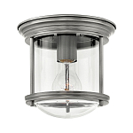 Потолочный светильник для ванных комнат с цилиндрическим стеклянным плафоном и одной лампой Hinkley варинант исполнения - 1 | Loft Concept в Челябинске