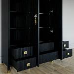 Большой шкаф с витриной Elsa Dreams Black варинант исполнения - 4 | Loft Concept в Челябинске