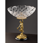 Чаша стеклянная прозрачная на бронзовой подставке с фигуркой девушки Eden Garden варинант исполнения - 5 | Loft Concept в Челябинске