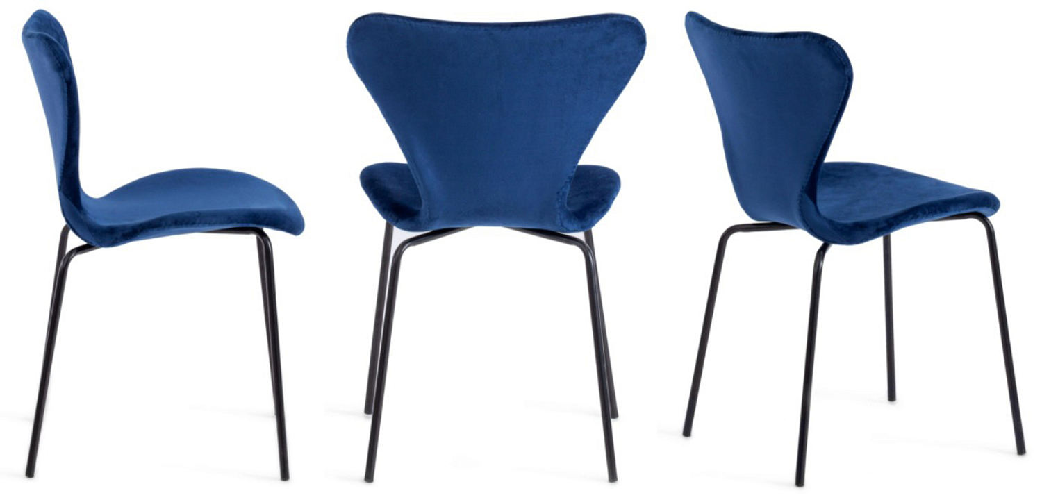 Стул Julissa Blue Chair флок Стул Julissa Blue Chair флок - Loft-Concept в Челябинске