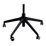 Стул с мягкой синей обивкой из велюра и подъемно-поворотным механизмом на черных колесиках Harper Blue варинант исполнения - 5 | Loft Concept в Челябинске