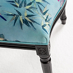 Стул из массива бука бирюзовый с изображением птиц и цветов Turquoise Chinoiserie Birds Garden Chair варинант исполнения - 5 | Loft Concept в Челябинске