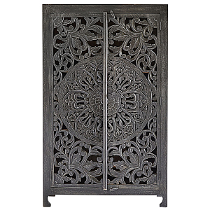 Шкаф Indian Antique White Furniture Cupboard Mistry серый