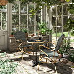 Кресло плетеное из ротанга Ronald Black White Rattan Chair варинант исполнения - 7 | Loft Concept в Челябинске