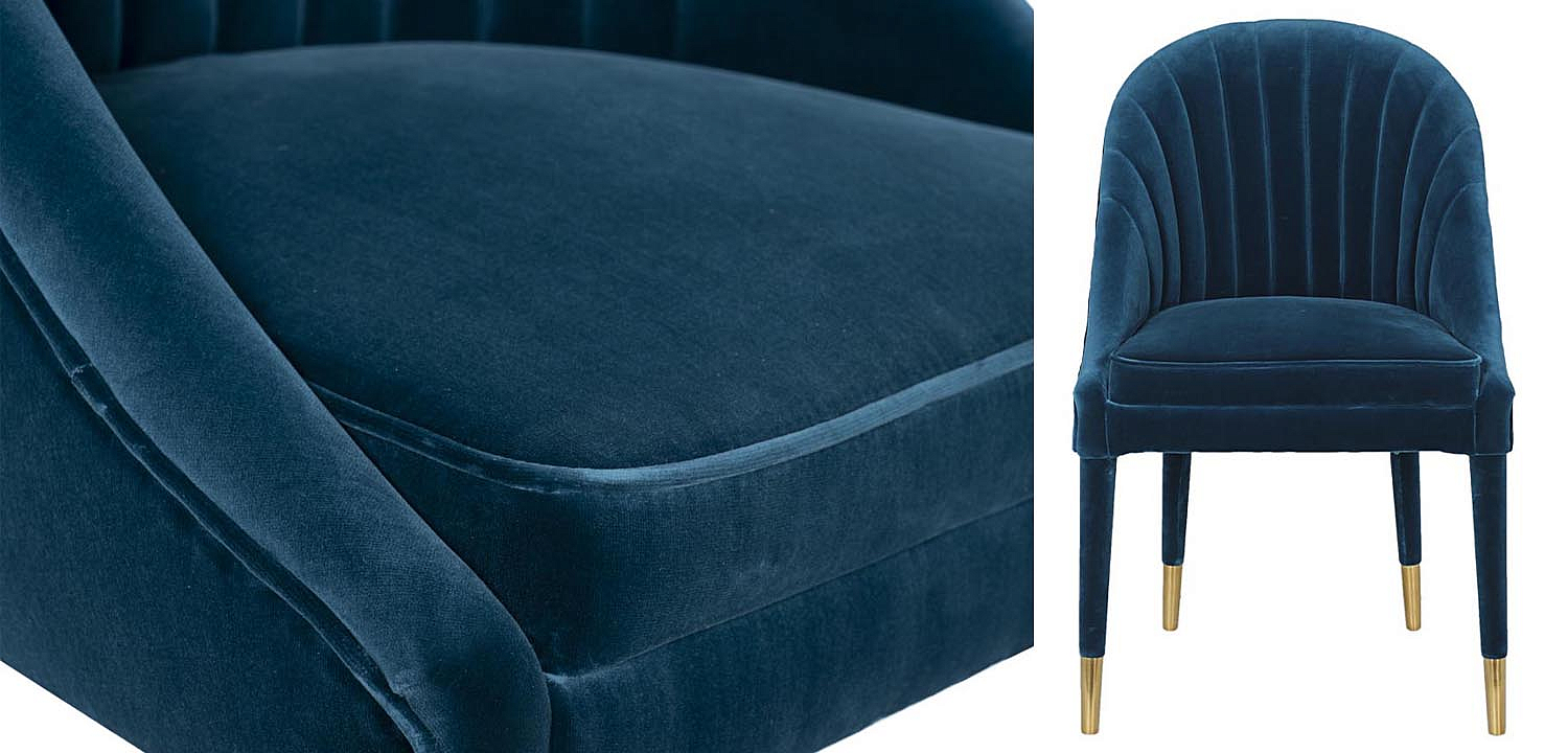 Стул Walton Chair blue velor Стул Walton Chair blue velor - Loft-Concept в Челябинске