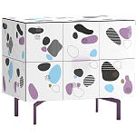 Тумба белая с рисунком Grande Graphstones варинант исполнения - 1 | Loft Concept в Челябинске