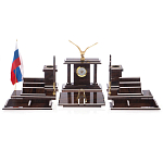 Настольный письменный набор из природного камня обсидиана с декором в виде орла Golden Eagle варинант исполнения - 1 | Loft Concept в Челябинске