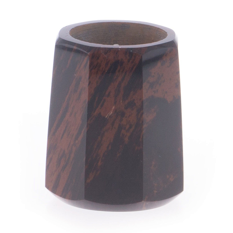 Подсвечник из натурального камня обсидиан со свечой Stone Candlestick Коричневый в Челябинске | Loft Concept 