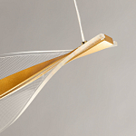 Люстра линейная с изогнутым плафоном Wave Line варинант исполнения - 9 | Loft Concept в Челябинске