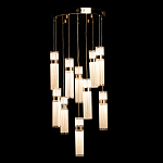 Люстра каскадная с прозрачными цилиндрическими плафонами Jenae Glass Tube Lighting варинант исполнения - 3 | Loft Concept в Челябинске