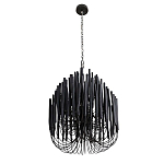 Люстра черная с несколькими ярусами деревянных палочек Bright Wooden Chandelier варинант исполнения - 3 | Loft Concept в Челябинске