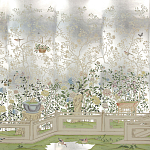 Обои ручная роспись Temple Newsam White Gold gilded silk варинант исполнения - 2 | Loft Concept в Челябинске