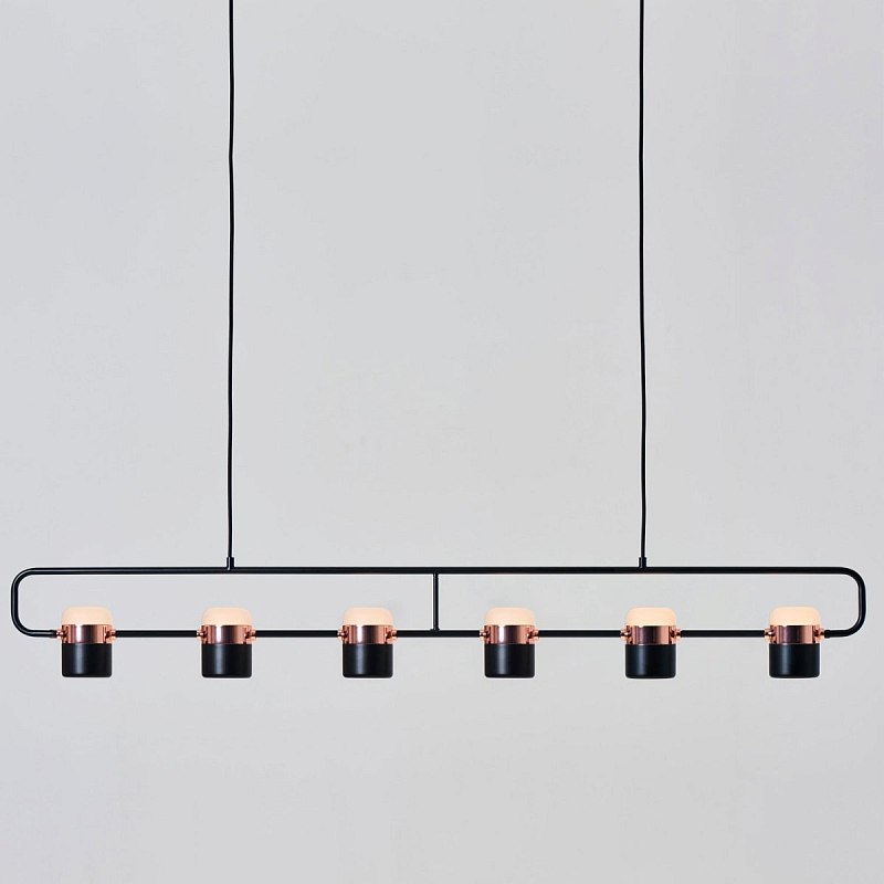 Люстра Seeddesign Ling PL6 Linear Suspension Light Черный Медь Белый Золотой Люстра Seeddesign Ling PL6 Linear Suspension Light Черный Медь Белый Золотой в Челябинске | Loft Concept