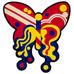 Дизайнерский ковер в виде бабочки Poltronova Tappeto Farfalla Rug варинант исполнения - 1 | Loft Concept в Челябинске