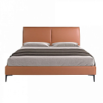 Кровать двуспальная коричневая из экокожи Modern Look варинант исполнения - 3 | Loft Concept в Челябинске