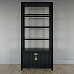 Стеллаж со стеклянными полками Elsa Dreams Black варинант исполнения - 5 | Loft Concept в Челябинске