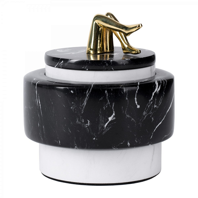 Шкатулка Kelly Wearstler SMALL MELANGE JAR Белый Черный Глянцевое золото Шкатулка Kelly Wearstler SMALL MELANGE JAR Белый Черный Глянцевое золото в Челябинске | Loft Concept