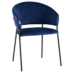 Стул в велюре синего цвета Horizon варинант исполнения - 1 | Loft Concept в Челябинске