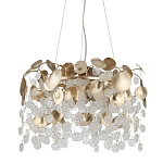 Люстра с декоративными подвесками из прозрачного стекла в форме монеток FAIRYTREE Light варинант исполнения - 1 | Loft Concept в Челябинске