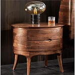 Прикроватный столик из дерева с 2-мя ящиками Moon Walnut Furniture варинант исполнения - 1 | Loft Concept в Челябинске